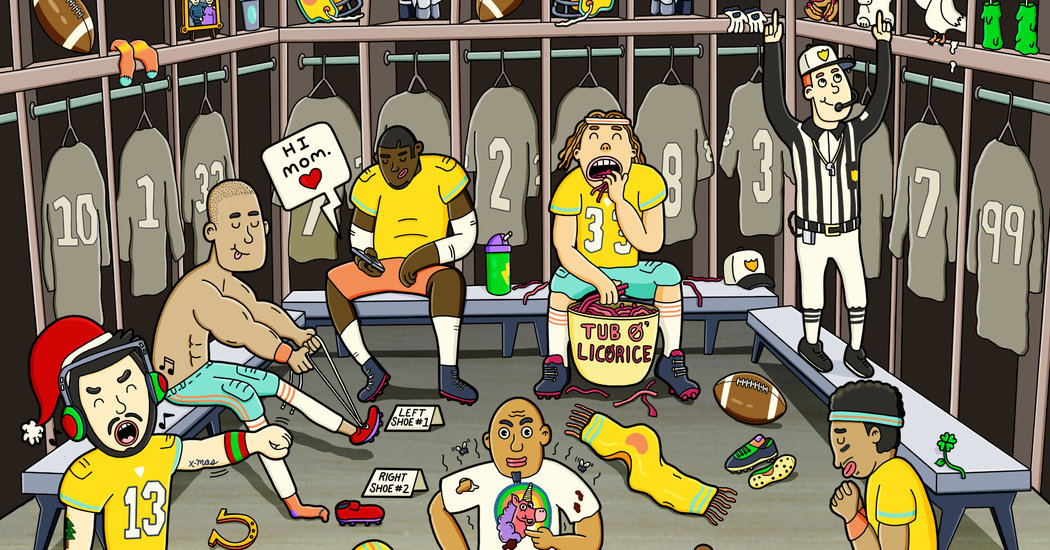 Christmas Track, Twizzlers and Long Walks: The N.F.L.’s Obsession With Superstition